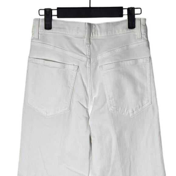 NWT Madewell Flared Wide-Leg Crop Jeans in Pure White Size 26 - Picture 11 of 16
